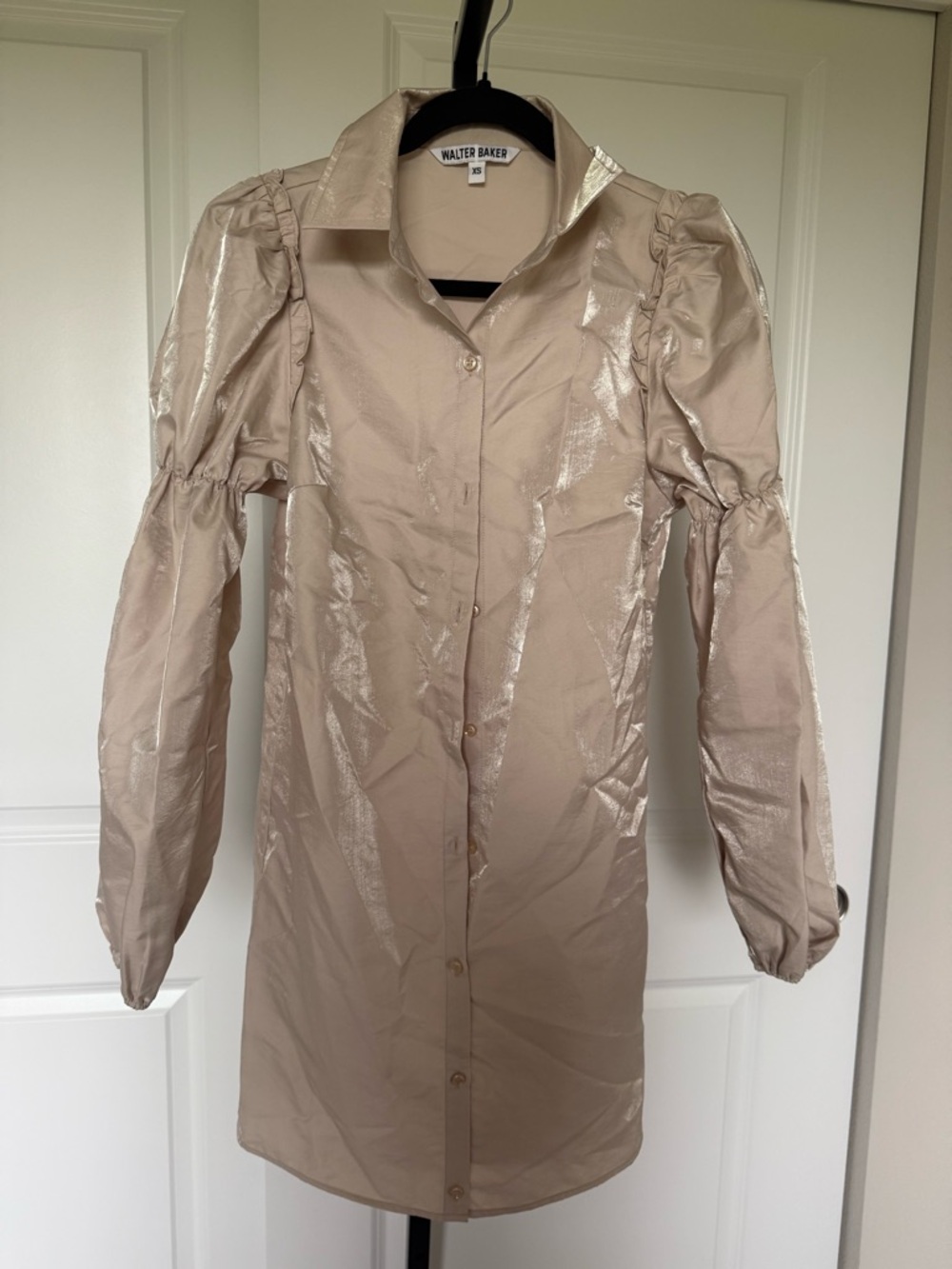 Walter baker orlana dress gold size XS
